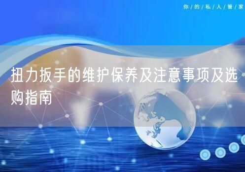 扭力扳手的維護(hù)保養(yǎng)及注意事項(xiàng)及選購指南(圖1)